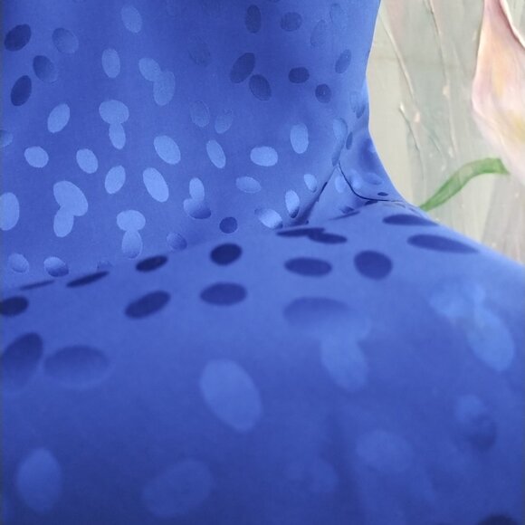 Banana Republic Blue Silk Polka Dot Dress Size 0/ XSmall - Picture 4 of 5